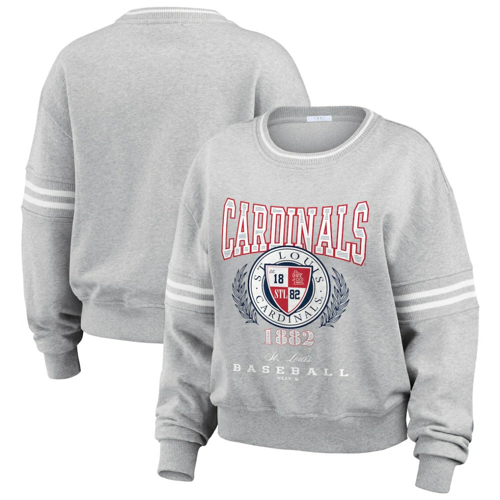 St. Louis Cardinals WEAR by Erin Andrews Women's Domestic Crest Pullover Sweatshirt Discount
