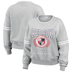 Boston Red Sox WEAR by Erin Andrews Women's Domestic Crest Pullover Sweatshirt Near Me