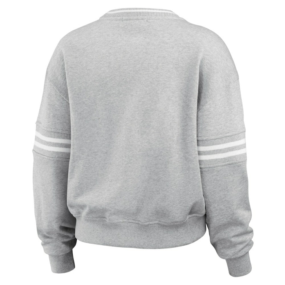 Chicago Cubs WEAR by Erin Andrews Women's Domestic Crest Pullover Sweatshirt Near Me