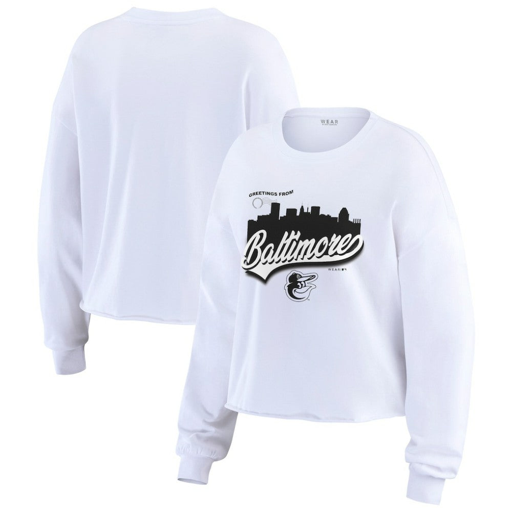 Baltimore Orioles WEAR by Erin Andrews Women's Domestic Postcard Long Sleeve T-Shirt Near Me