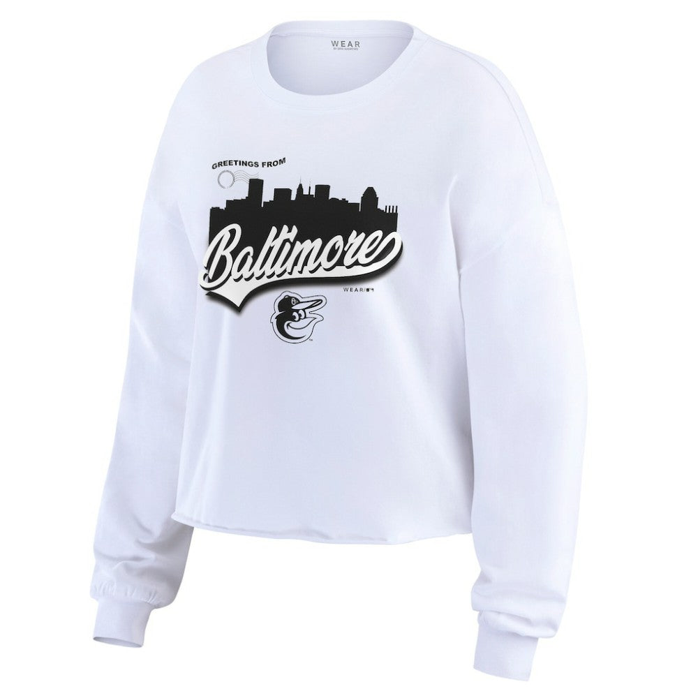 Baltimore Orioles WEAR by Erin Andrews Women's Domestic Postcard Long Sleeve T-Shirt Near Me
