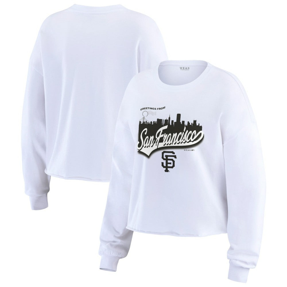 San Francisco Giants WEAR by Erin Andrews Women's Domestic Postcard Long Sleeve T-Shirt for sale