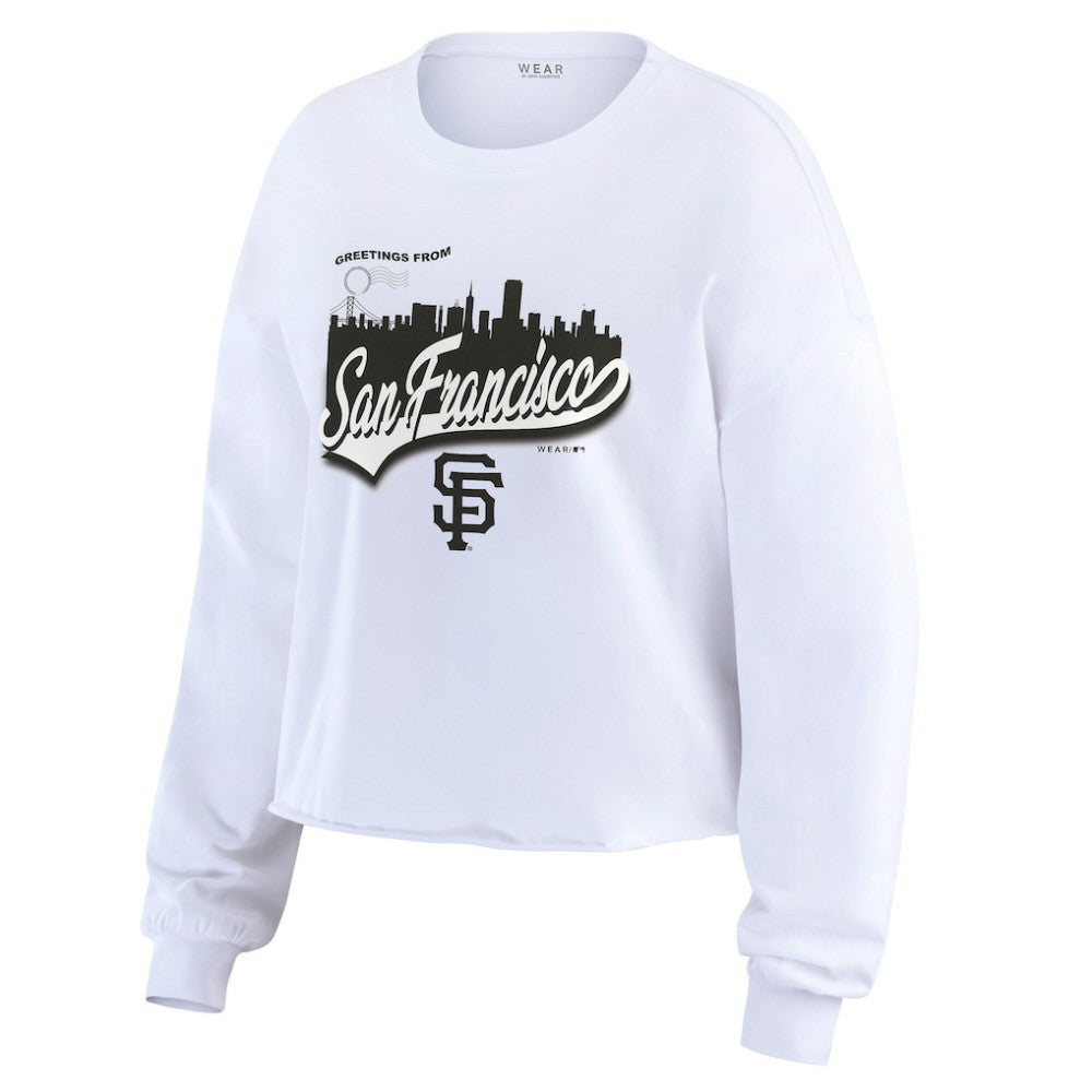 San Francisco Giants WEAR by Erin Andrews Women's Domestic Postcard Long Sleeve T-Shirt for sale