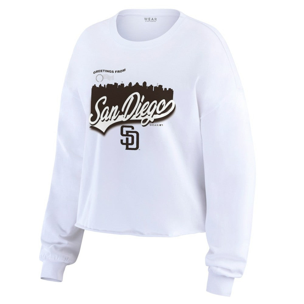 San Diego Padres WEAR by Erin Andrews Women's Domestic Postcard Long Sleeve T-Shirt Online