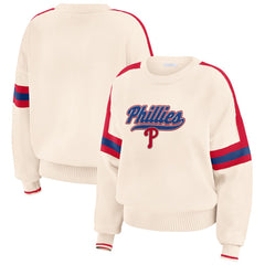 Philadelphia Phillies WEAR by Erin Andrews Women's Stripe Pullover Sweater for sale