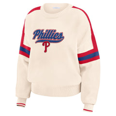 Philadelphia Phillies WEAR by Erin Andrews Women's Stripe Pullover Sweater for sale
