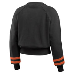 Baltimore Orioles WEAR by Erin Andrews Women's Vintage Washed Cropped Pullover Sweatshirt Sale
