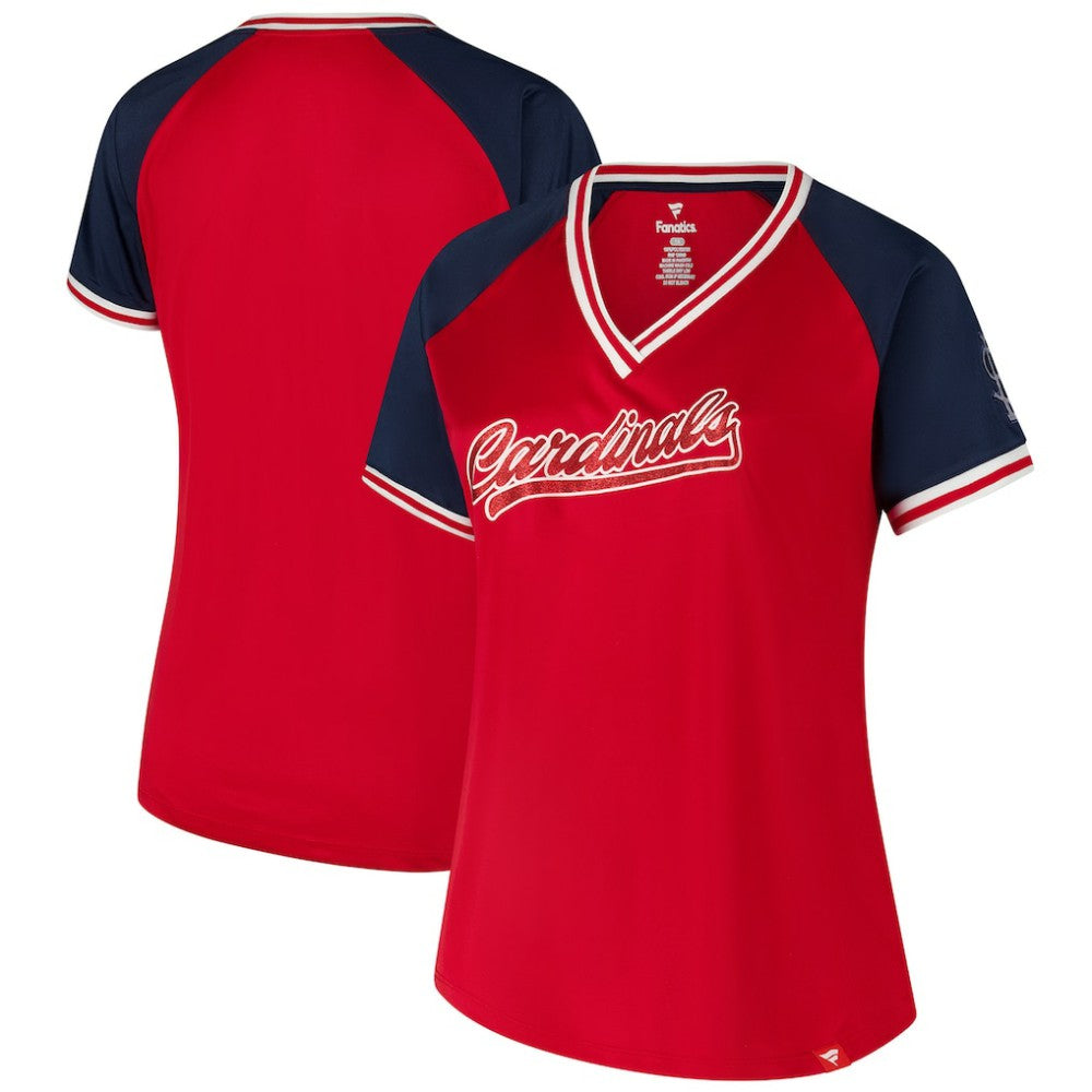 St. Louis Cardinals Profile Women's Plus Size Crossover V-Neck T-Shirt Online