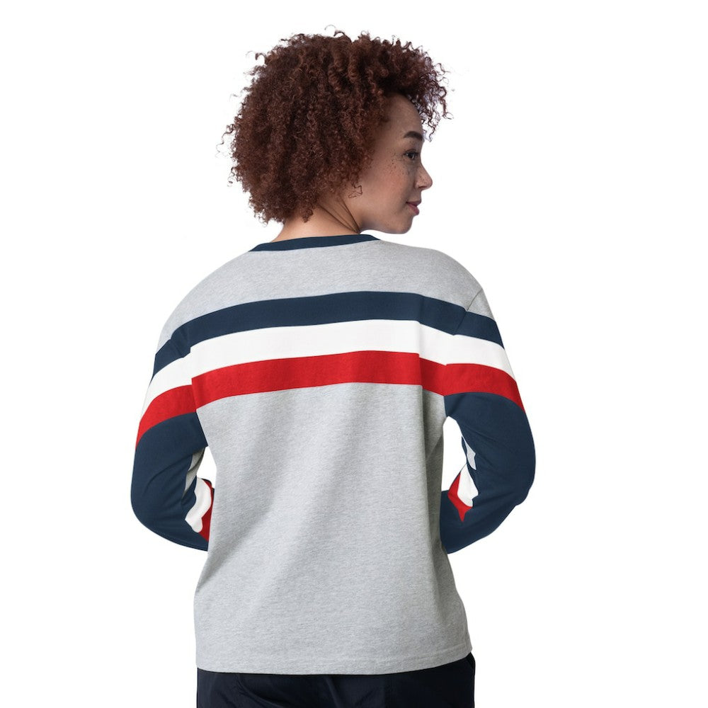 Atlanta Braves Starter Women's Triple A Fashion Color Block Long Sleeve Top Online