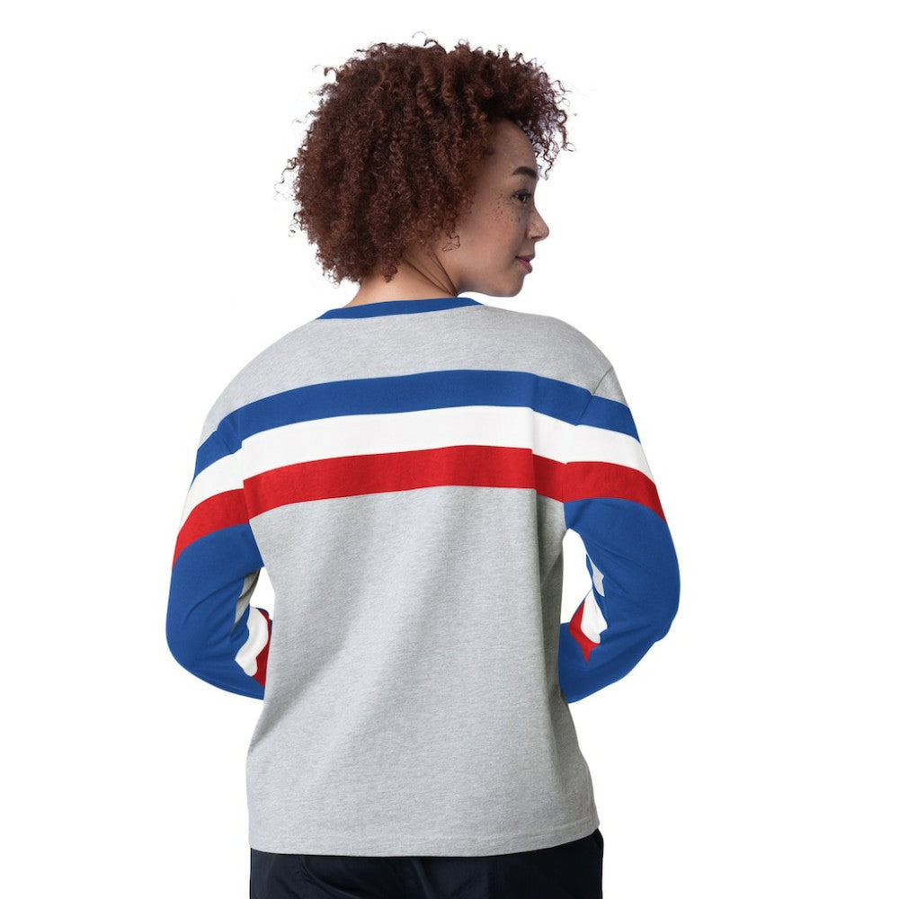 Chicago Cubs Starter Women's Triple A Fashion Color Block Long Sleeve Top for sale