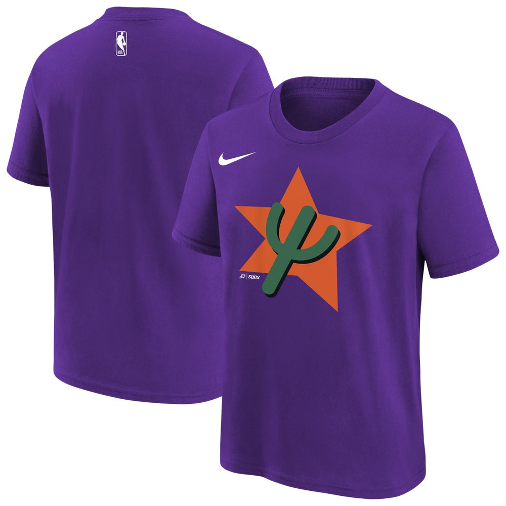 Nike Phoenix Suns Youth 2025/26 City Edition Essential Logo T-Shirt Purple