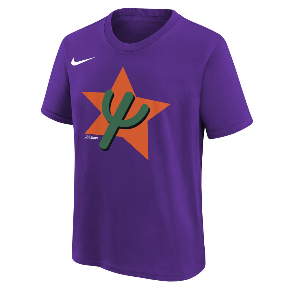 Nike Phoenix Suns Youth 2025/26 City Edition Essential Logo T-Shirt Purple