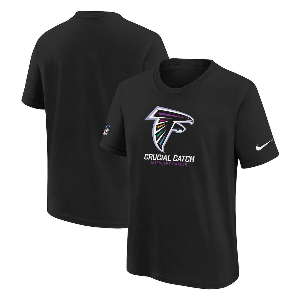 Atlanta Falcons Youth 2024 NFL Crucial Catch T-Shirt - Black - Nike