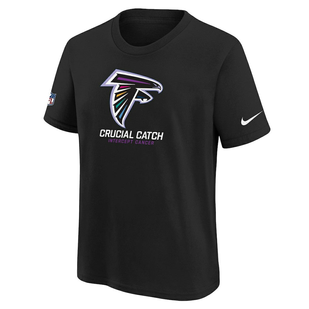 Atlanta Falcons Youth 2024 NFL Crucial Catch T-Shirt - Black - Nike