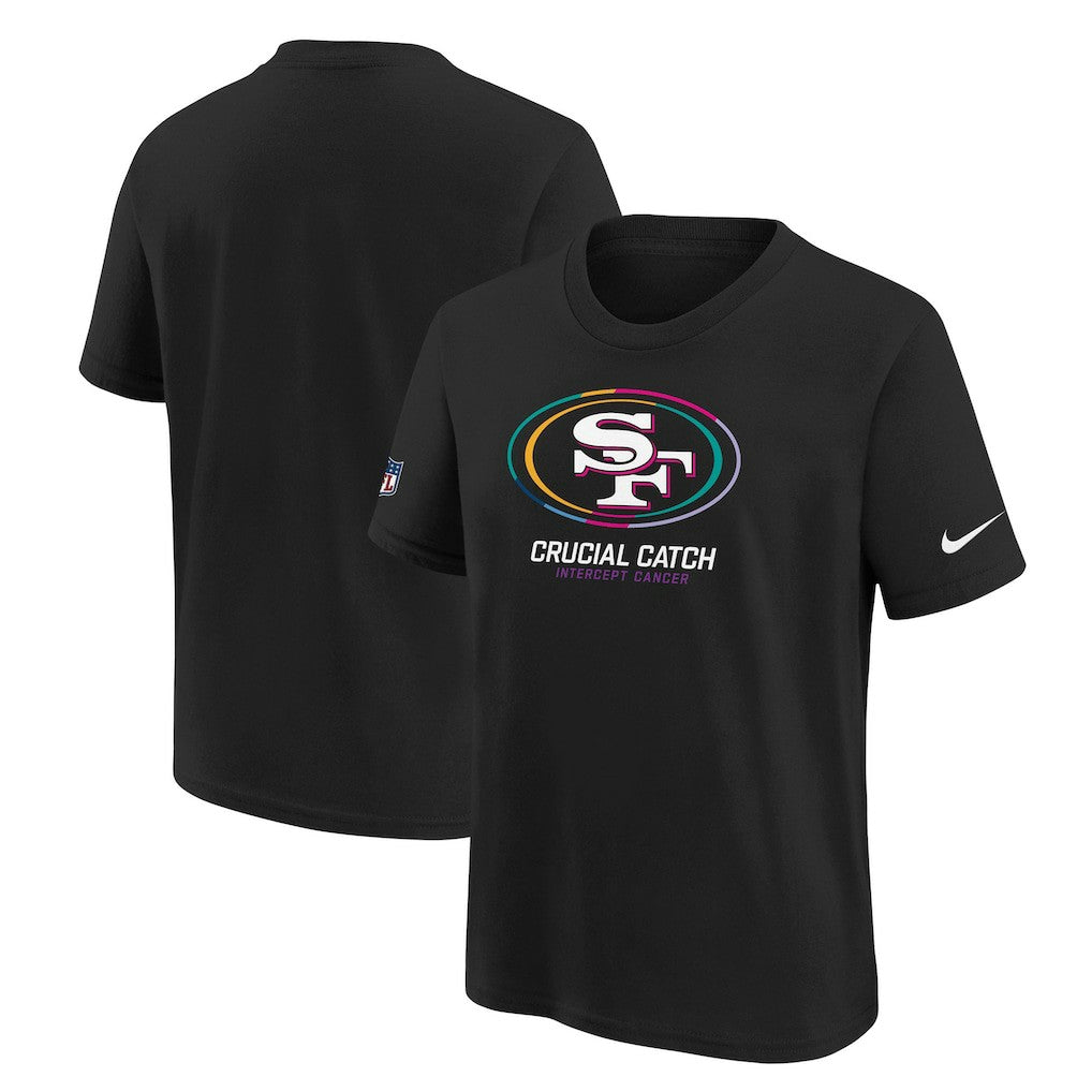 San Francisco 49ers Youth 2024 NFL Crucial Catch T-Shirt - Black - Nike
