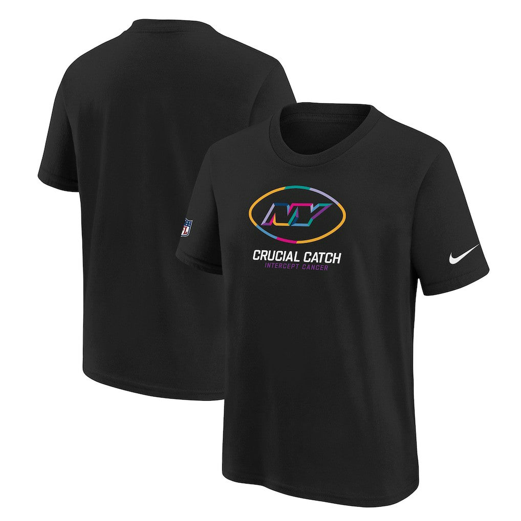 New York Jets Youth 2024 NFL Crucial Catch T-Shirt - Black - Nike