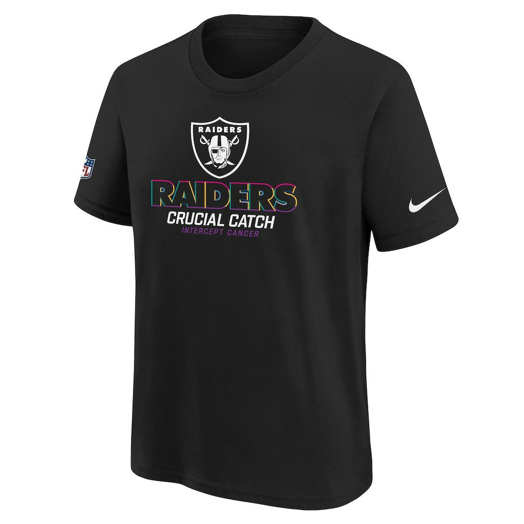 Las Vegas Raiders Youth 2024 NFL Crucial Catch T-Shirt - Black - Nike