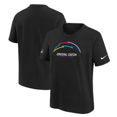Los Angeles Chargers Youth 2024 NFL Crucial Catch T-Shirt - Black - Nike