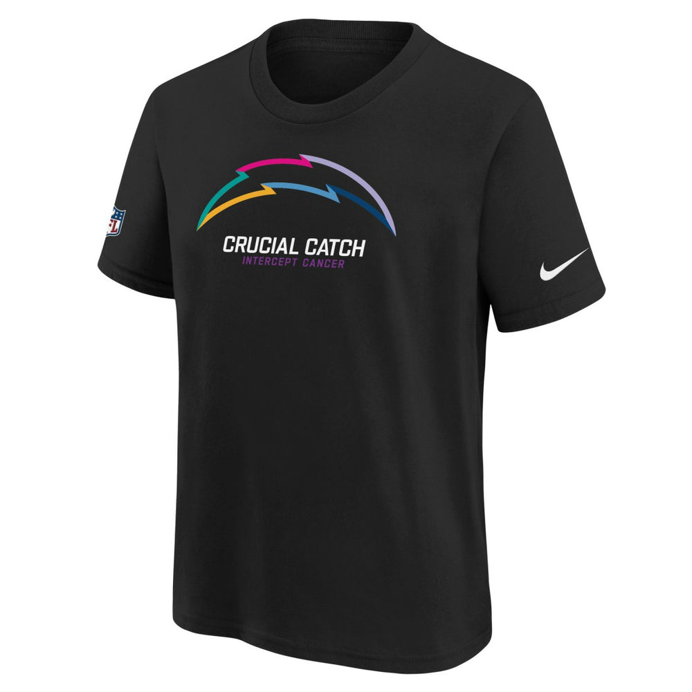 Los Angeles Chargers Youth 2024 NFL Crucial Catch T-Shirt - Black - Nike