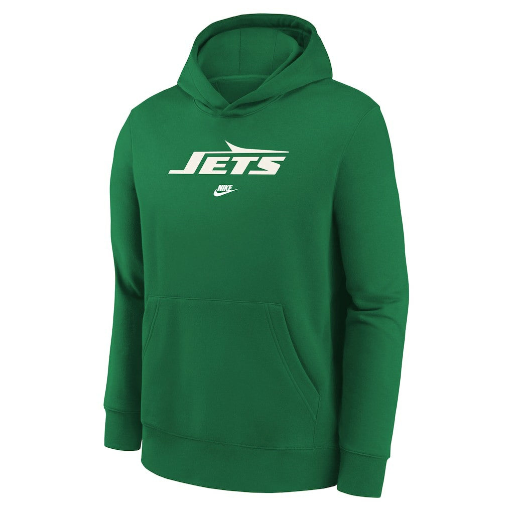 New York Jets Youth Rewind Club Fleece Pullover Hoodie - Kelly Green - Nike