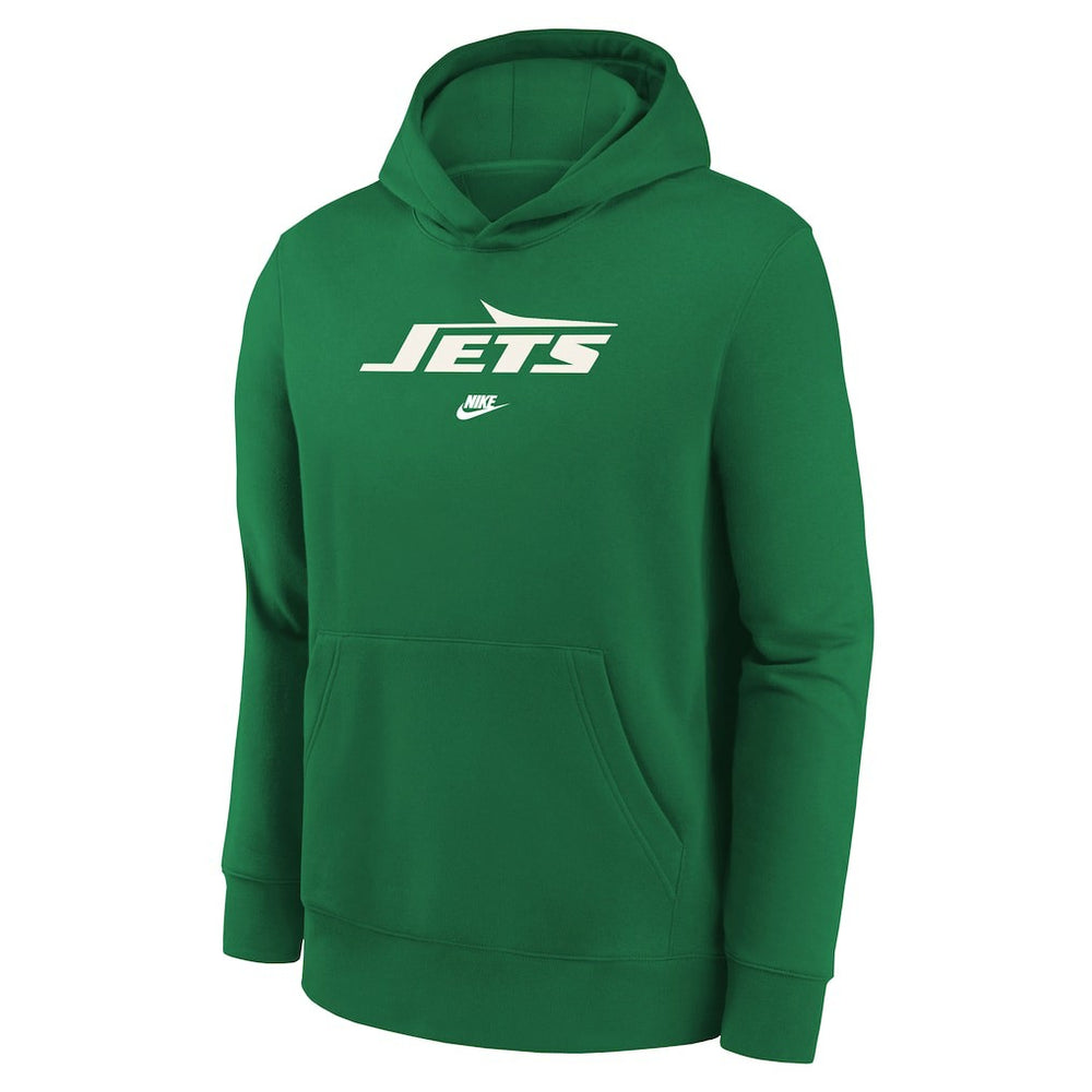 New York Jets Youth Rewind Club Fleece Pullover Hoodie - Kelly Green - Nike