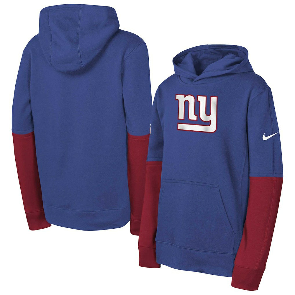 New York Giants Youth Club Pullover Hoodie - Royal - Nike