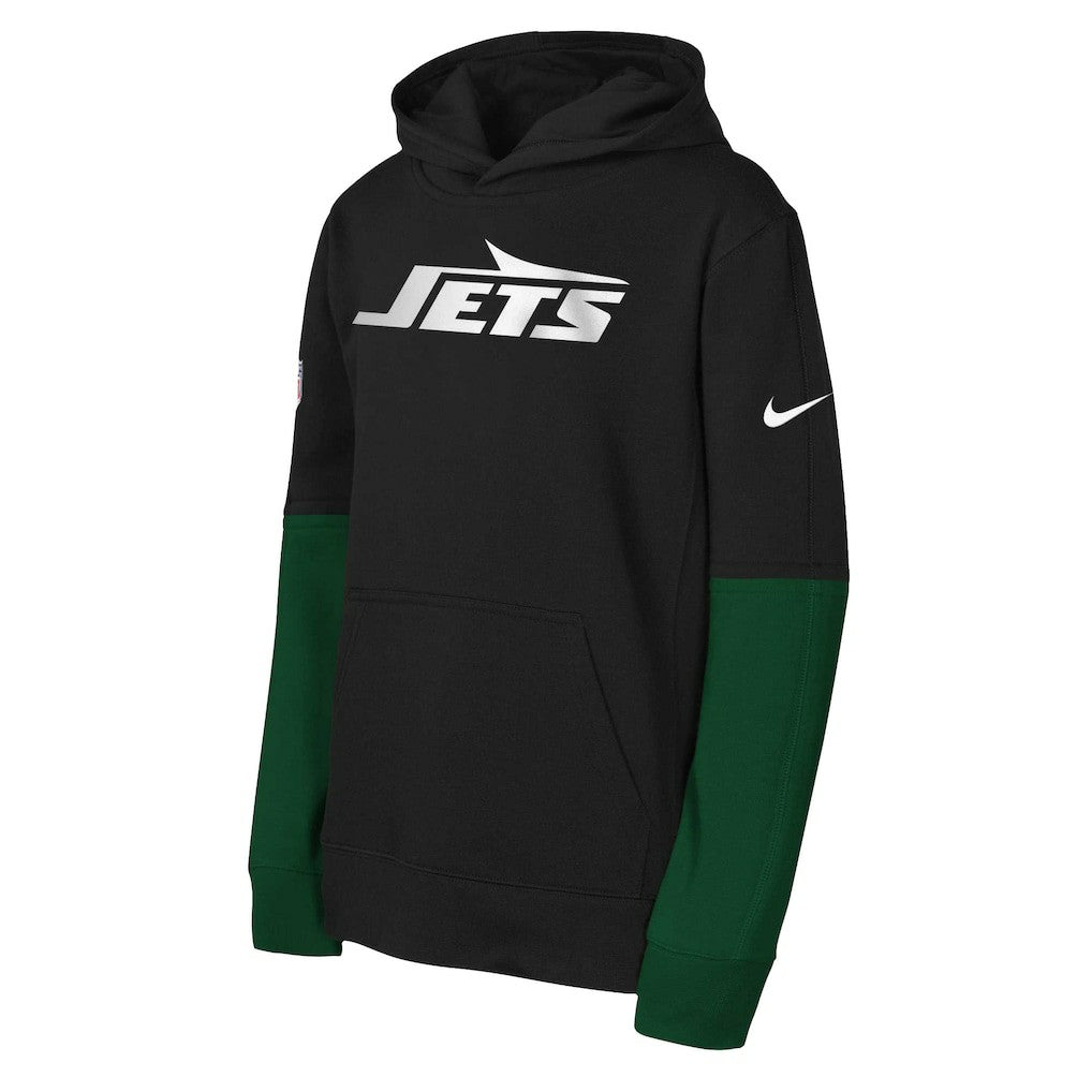 New York Jets Youth Club Pullover Hoodie - Black - Nike