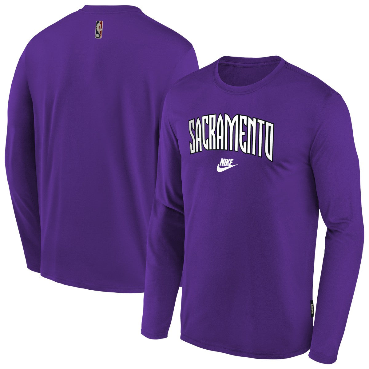 Nike Sacramento Kings Youth Hardwood Classics Long Sleeve T-Shirt Purple