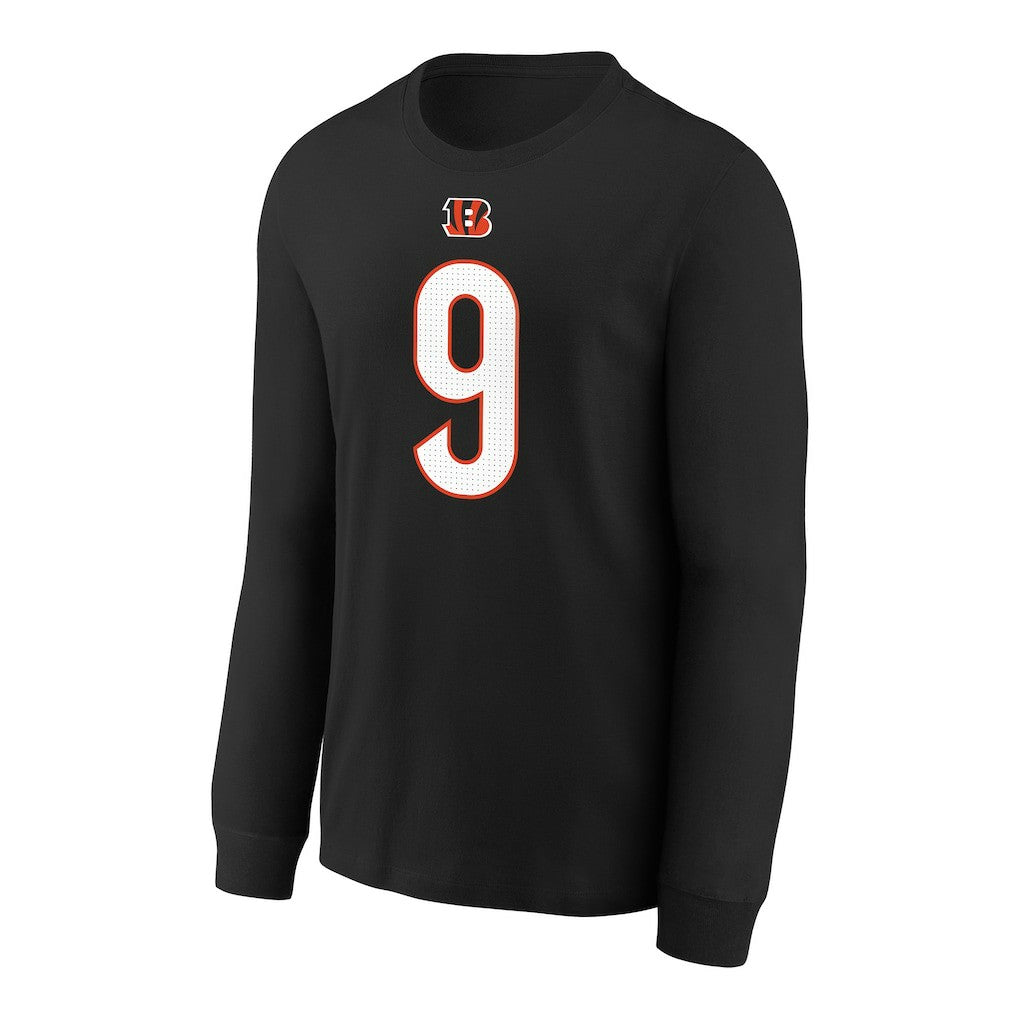 Joe Burrow Cincinnati Bengals Youth Player Name & Number Long Sleeve T-Shirt - Black - Nike