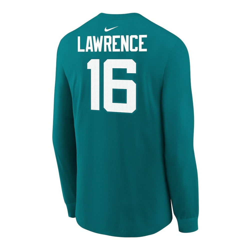 Trevor Lawrence Jacksonville Jaguars Youth Player Name & Number Long Sleeve T-Shirt - Teal - Nike