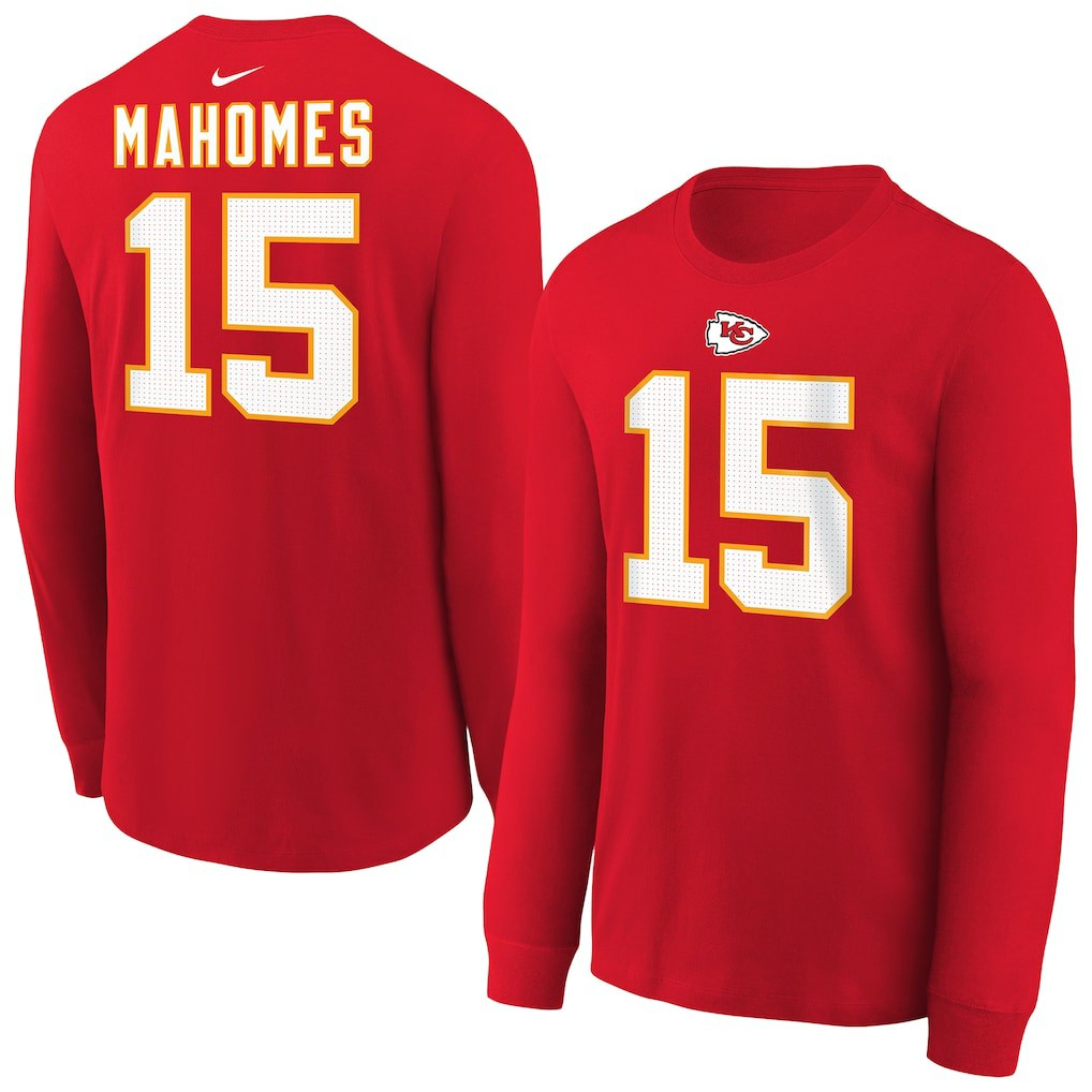 Patrick Mahomes Kansas City Chiefs Youth Player Name & Number Long Sleeve T-Shirt - Red - Nike