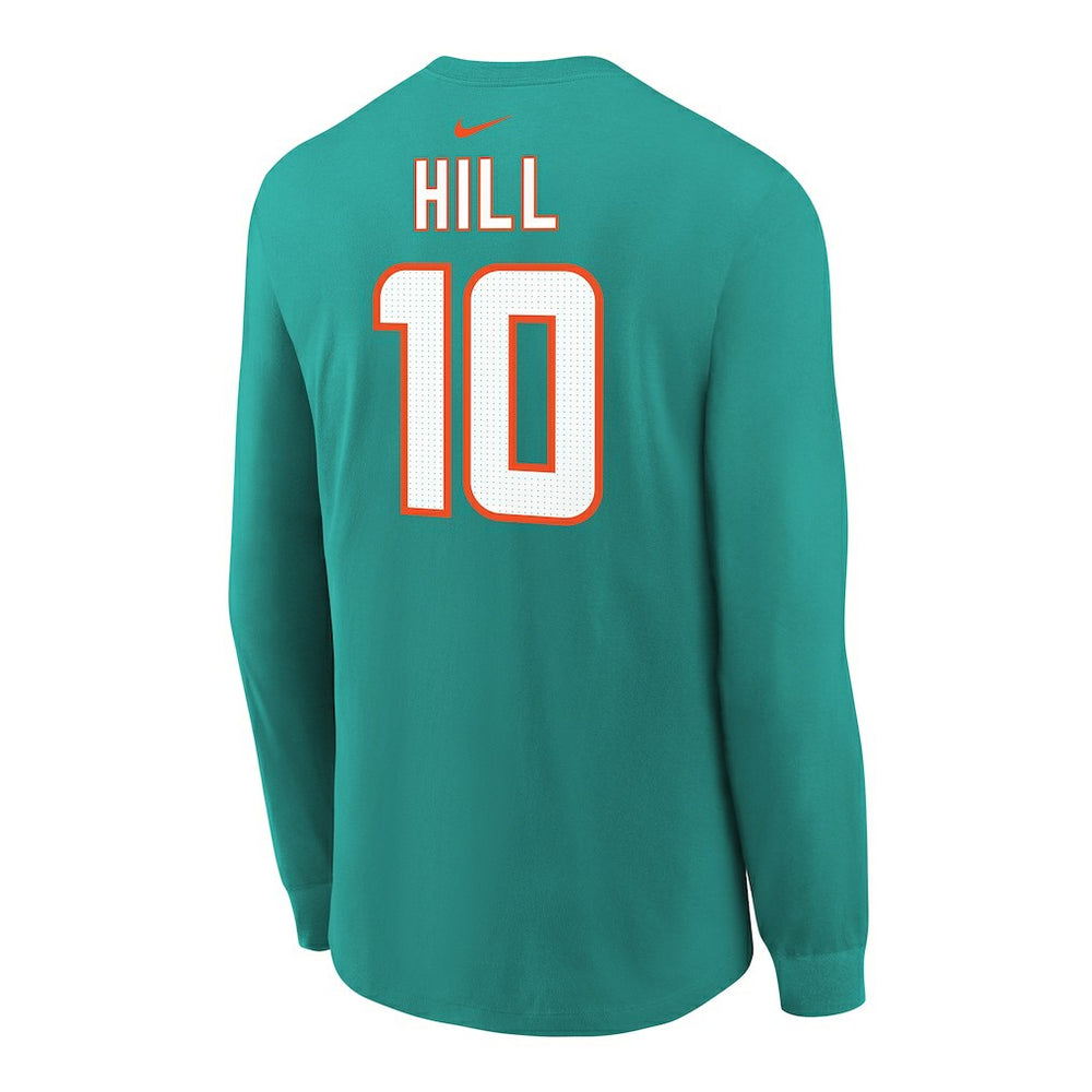 Tyreek Hill Miami Dolphins Youth Player Name & Number Long Sleeve T-Shirt - Aqua - Nike