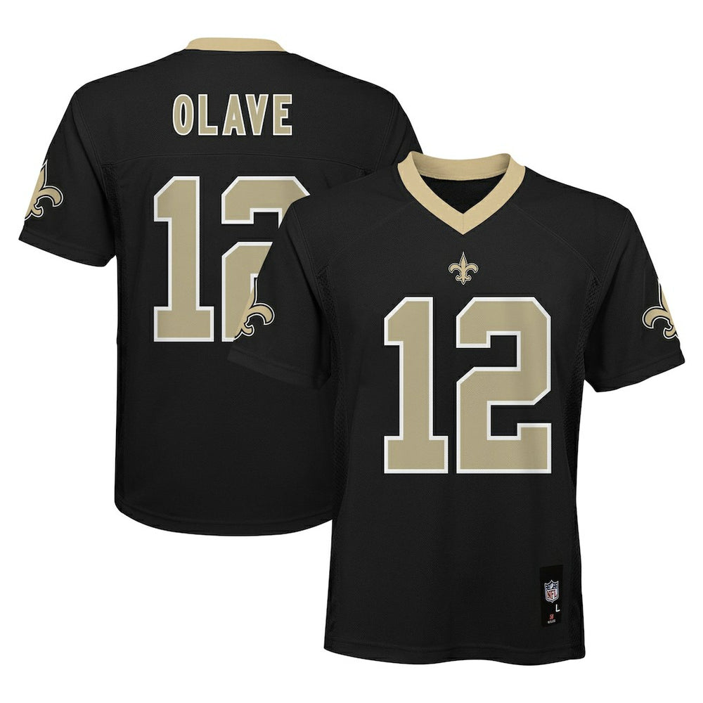 Chris Olave New Orleans Saints Youth Replica Player Jersey - Black - NFL