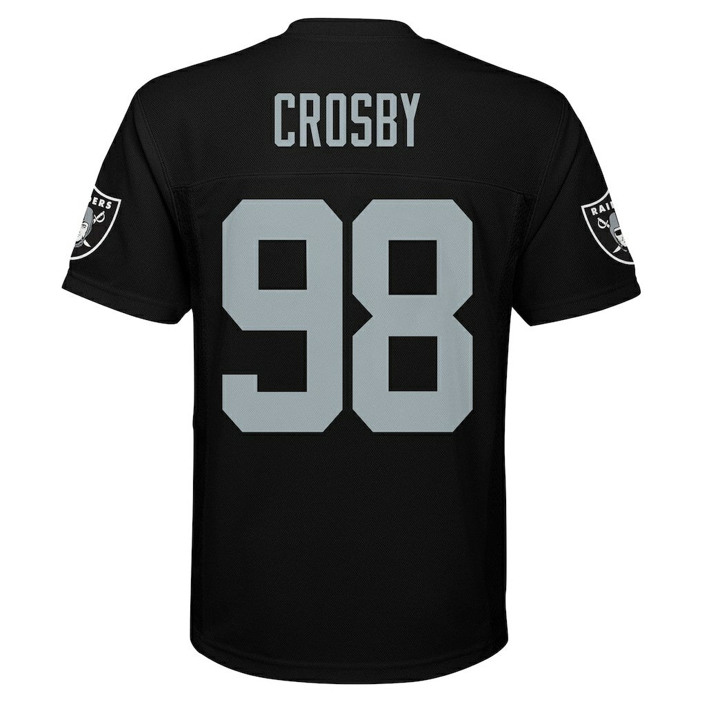 Maxx Crosby Las Vegas Raiders Youth Replica Player Jersey - Black - NFL