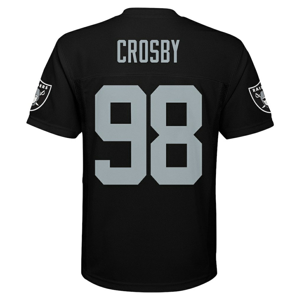 Maxx Crosby Las Vegas Raiders Youth Replica Player Jersey - Black - NFL