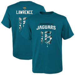 Trevor Lawrence Jacksonville Jaguars Youth Mainliner Drip Player Name & Number T-Shirt - Teal - NFL