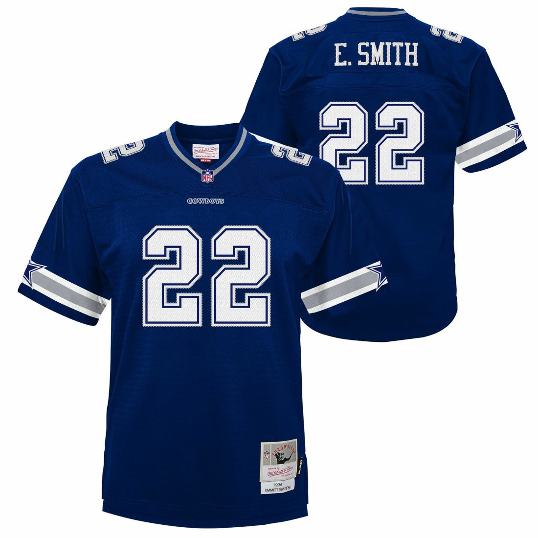 Emmitt Smith Dallas Cowboys Youth 1996 Legacy Jersey - Navy - Mitchell & Ness