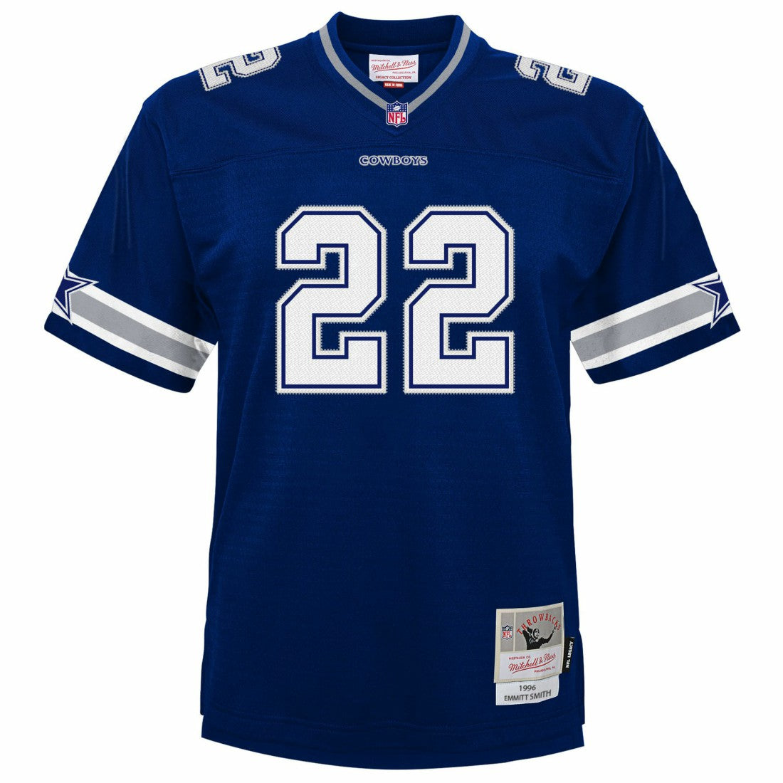 Emmitt Smith Dallas Cowboys Youth 1996 Legacy Jersey - Navy - Mitchell & Ness