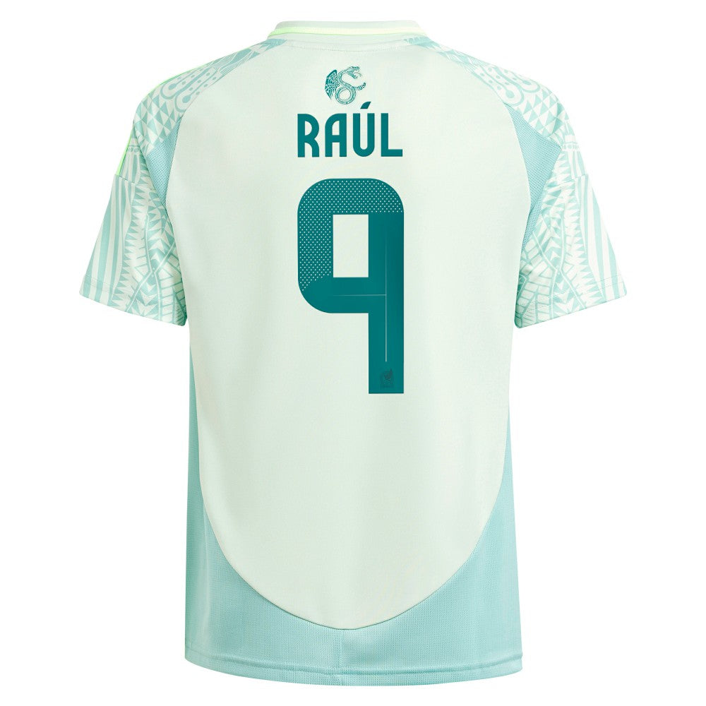 Adidas - Raul Jimenez Mexico National Team Youth 2024 Away Replica Player Jersey - Green