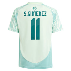 Adidas - Santiago Giménez Mexico National Team Youth 2024 Away Replica Player Jersey - Green