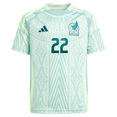 Adidas - Hirving Lozano Mexico National Team Youth 2024 Away Replica Player Jersey - Green