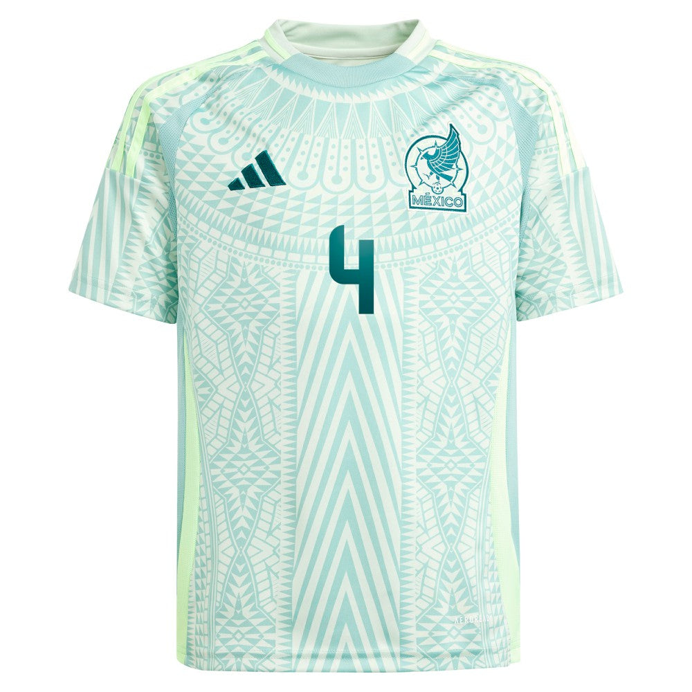 Adidas - Edson Alvarez Mexico National Team Youth 2024 Away Replica Player Jersey - Green