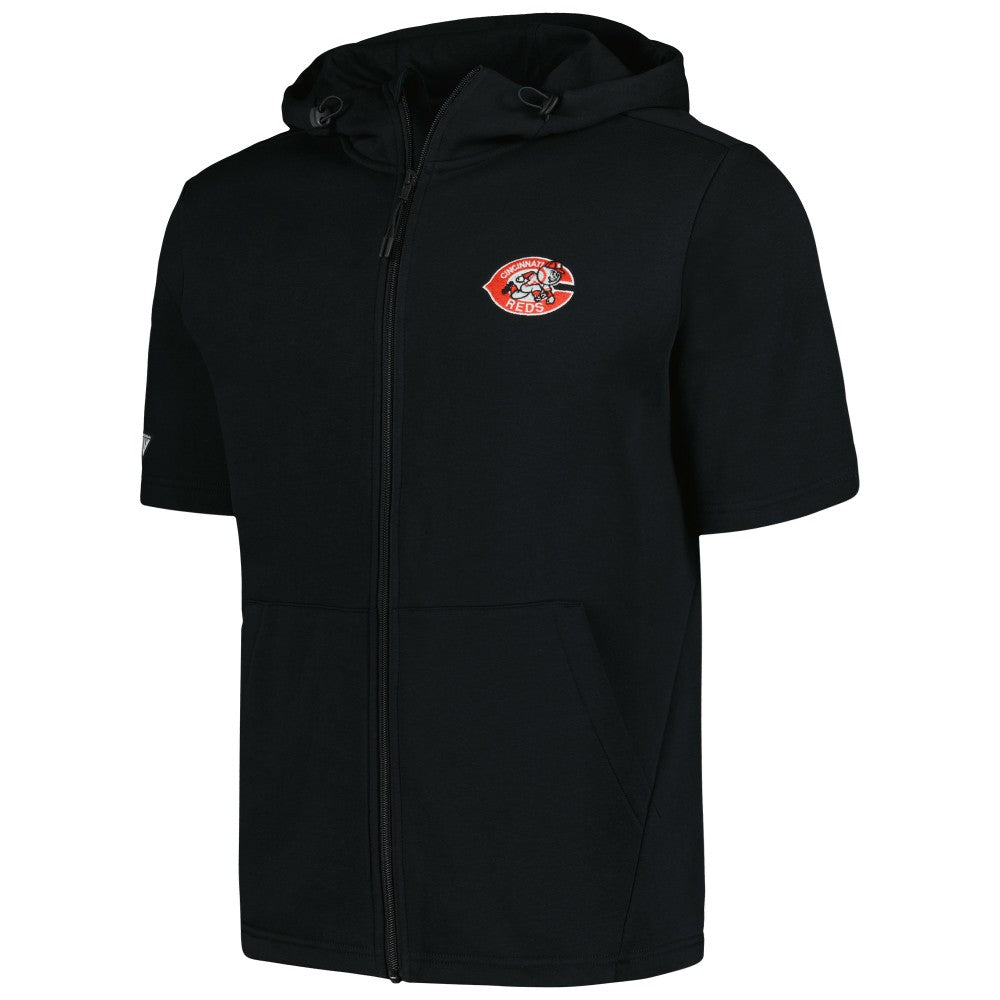 Cincinnati Reds Levelwear Recruit Short Sleeve Full-Zip Hoodie Outlet