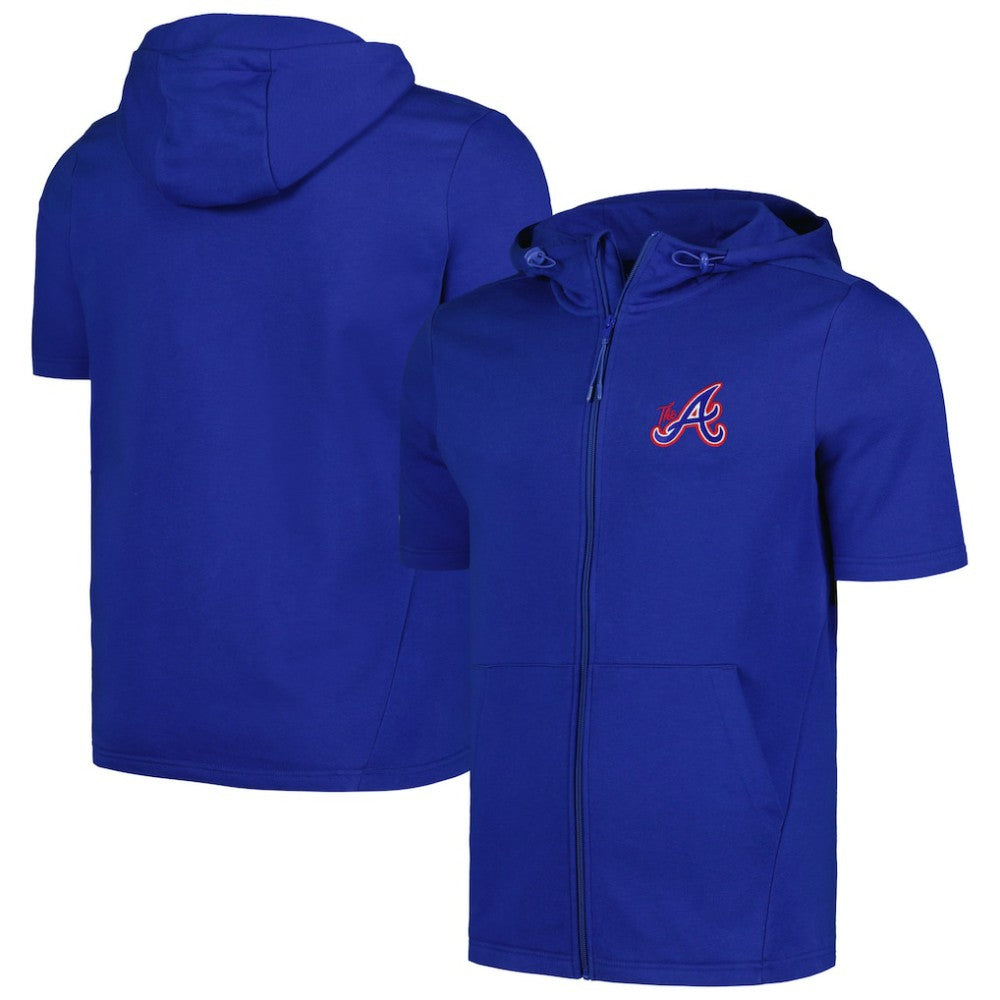 Atlanta Braves Levelwear Recruit Short Sleeve Full-Zip Hoodie Discount