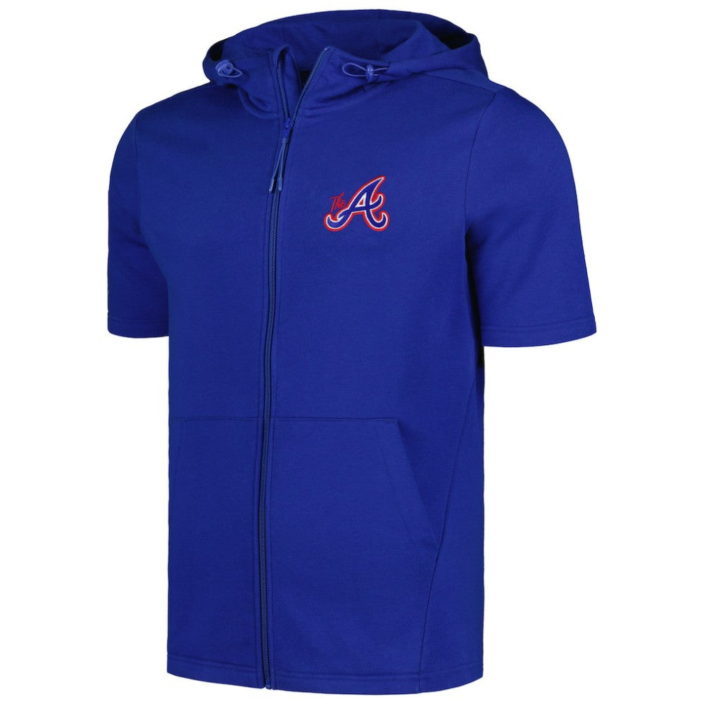 Atlanta Braves Levelwear Recruit Short Sleeve Full-Zip Hoodie Discount
