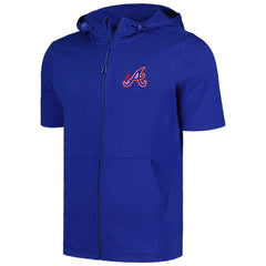 Atlanta Braves Levelwear Recruit Short Sleeve Full-Zip Hoodie Discount