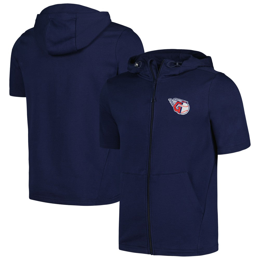 Cleveland Guardians Levelwear Recruit Short Sleeve Full-Zip Hoodie Sale