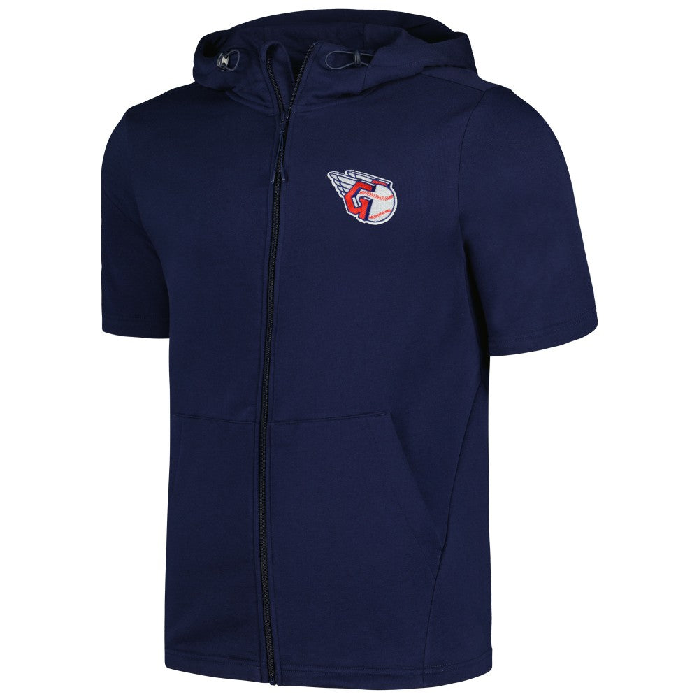 Cleveland Guardians Levelwear Recruit Short Sleeve Full-Zip Hoodie Sale