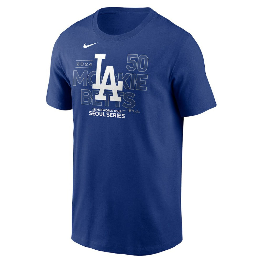 Mookie Betts Los Angeles Dodgers Nike 2024 MLB World Tour Seoul Series Player Name & Number Event Stack T-Shirt Discount