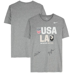 Fanatics - Gisele Thompson & Alyssa Thompson Angel City FC & USWNT Multi-Signed Gray T-Shirt